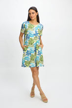 Load image into Gallery viewer, Short sleeve shift dress/Costa Rica Palm