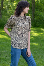 Load image into Gallery viewer, Blouse - SS Silk Zebra Print