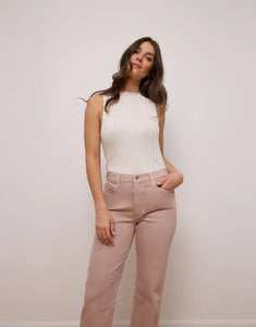 Chloe Straight Jeans/Pink Sand