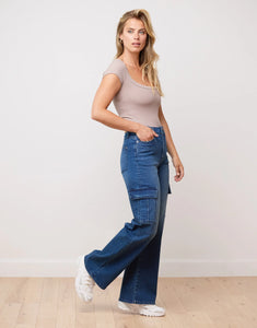 Lily Wide Leg Jeans/Oxford Blue