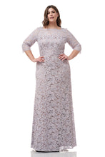 Load image into Gallery viewer, 3/4 sleeve lavender long gown Size 16 Dusty Lavender
