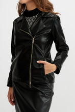 Load image into Gallery viewer, Faux Leather Moto Jacket
