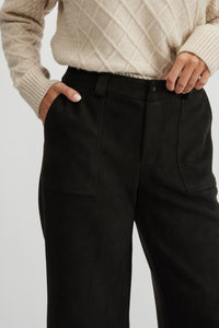 Cropped stretch pant/black