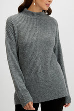 Load image into Gallery viewer, High collar long sleeve sweater/Heather Grey
