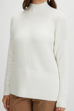 Load image into Gallery viewer, High collar long sleeve sweater/Ivory
