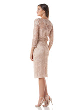 Load image into Gallery viewer, 3/4 sleeve soutache blouson dress in champagne 16 only
