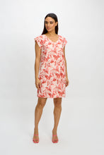 Load image into Gallery viewer, Linen &amp; Viscose print shift dress/Apricot Flowers
