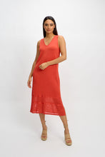 Load image into Gallery viewer, Bamboo tea length v neck dress/Coral Reef
