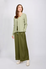 Load image into Gallery viewer, Ruffle Edge Knit Cardigan/Sage
