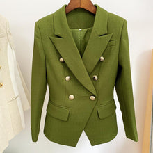 Load image into Gallery viewer, Blazer - Irina Army Green Fitted DB
