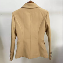 Load image into Gallery viewer, Blazer - Mercedes Beige Luxury Fitted Double Breasted
