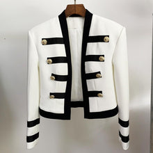 Load image into Gallery viewer, Blazer - Catia B/W cropped Balmain Style Military
