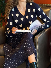 Load image into Gallery viewer, Tops - Hearts cardigan Sweater
