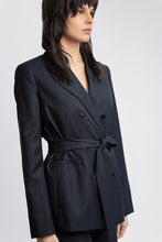 Load image into Gallery viewer, Blazer - Pinstriped DB oversized with belt
