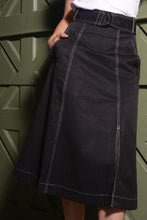 Load image into Gallery viewer, Skirt - Belted with White Top Stitching and Pockets
