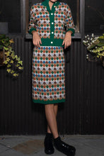 Load image into Gallery viewer, Skirt - Argyle Knit Pencil Skirt
