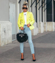Load image into Gallery viewer, Blazer - Odette Yellow Fitted DB
