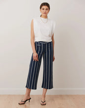 Load image into Gallery viewer, Lily Wide Leg Crop/Navy Pier
