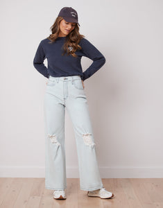Lily wide Leg jeans/crystal blue