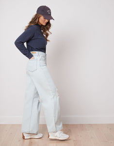 Lily wide Leg jeans/crystal blue – Mirella's Ladies Boutique