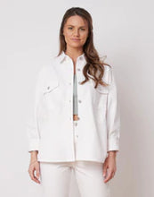 Load image into Gallery viewer, Oversized denim overshirt/White
