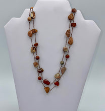 Load image into Gallery viewer, Mexican Fire Opal Knotted Necklace
