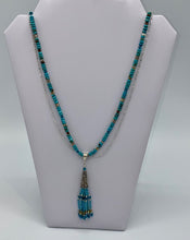 Load image into Gallery viewer, Genuine Turquoise Tassel Necklace
