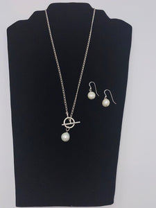 Kasumi Pearl Drop necklace & matching earring