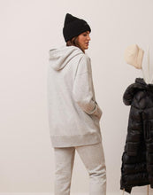 Load image into Gallery viewer, Oversized boyfriend zip up hoodie/grey mix
