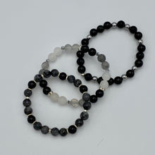 Load image into Gallery viewer, Semi precious 2 tone and black onyx
