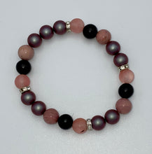 Load image into Gallery viewer, Cherry quartz, rock crystal, jade &amp; pearlized agate
