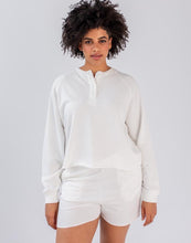 Load image into Gallery viewer, Marshmallow Henley Crop
