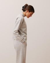 Load image into Gallery viewer, Mock neck Crop Sweatshirt/grey mix
